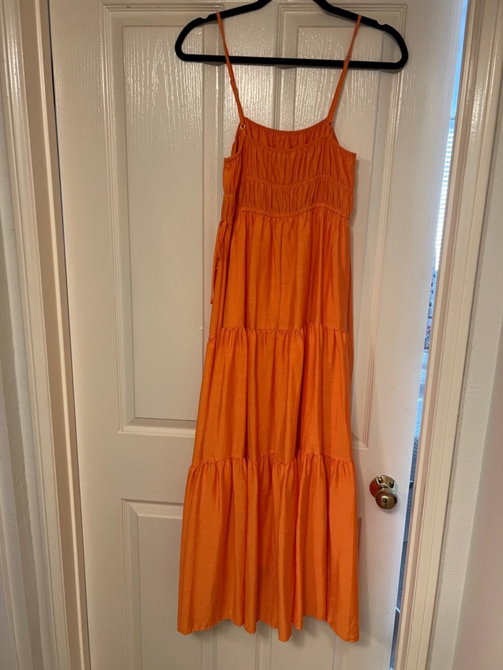 Blu Pepper Orange Tiered Maxi Dress - Picture 5 of 6